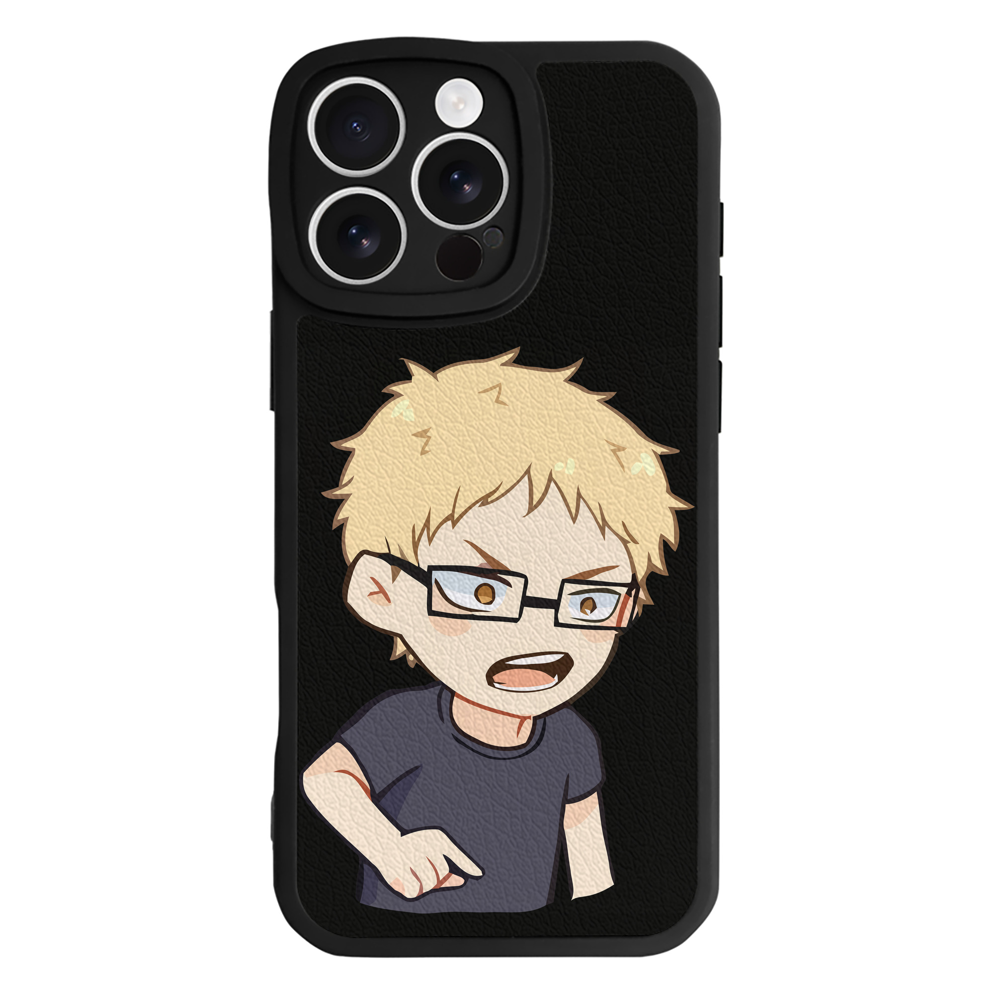 （画像用） ハイキュー!! Haikyu!! 【iPhone 16シリーズ対応】シリコンスマホケース（レザー調） 材質：シリコン